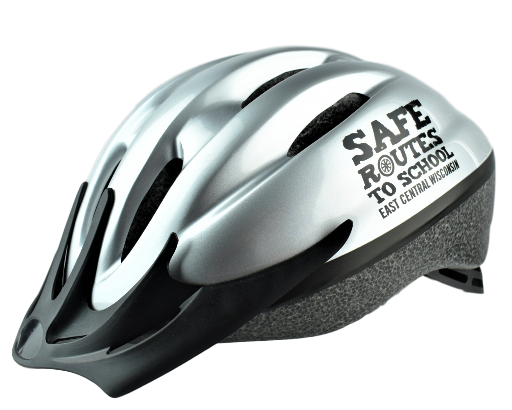 Safe routes to school bike helmet with logo